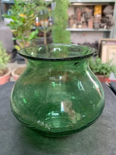 Vaso fiori verde vetro - vaso,