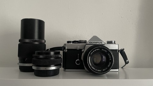 Olympus con 3 obiettivi - olympus, om-1n