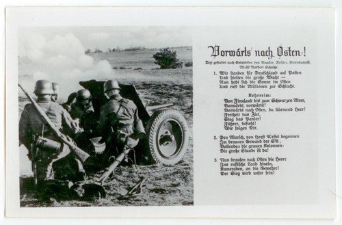 1940s avanti verso est scheda - verso,