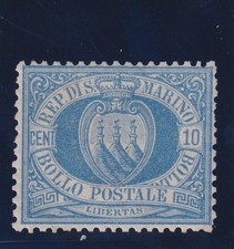 SAN MARINO 1877 10 CENTS