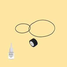 Cinghia rullo pressione olio = kit 8 per Crown SHC-5100 Tape Deck Compact System