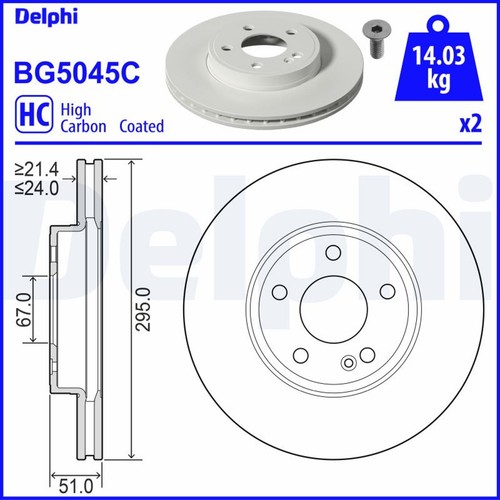 Dischi freno delphi bg5045c - dischi,