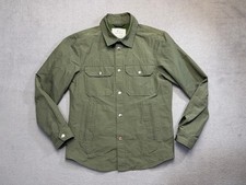 Woolrich sovracamicia uomo stile militare bottoni a pressione taglia S verde
