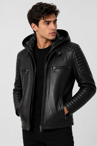 Giacca uomo nera - vera, pelle