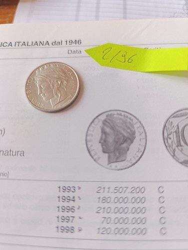 Moneta italia 100 - da, lire