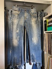 ULTRA RARE JEANS DOLCE GABBANA S/S 2005 BORCHIE STONE WASH SFILATA VINTAGE ARCHI