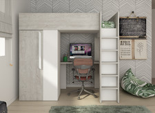 Letto a soppalco 205x183 cm