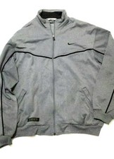 Felpa Nike Anni 90 Vintage Sweet Con Zip Intera Ricamata Tasche Grey Nike 90s M.