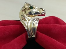 ANELLO CAVALLO IN ARGENTO PLACCATO ORO 18 KT IMPORTANTE: LEGGERE BENE LA...