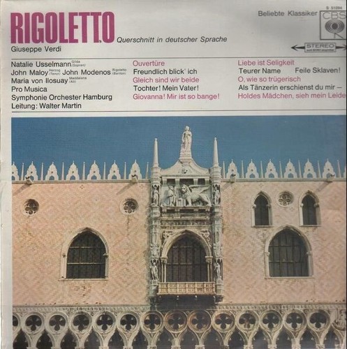 Verdi rigoletto cbs - lp, vinile