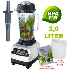 JTC Power Mixer frullatore tritaghiaccio bianco 2,0 l senza BPA + libro frullati verdi
