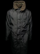 MUSEUM parka uomo design doppio giacca cappotto nero taglia M