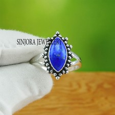 Anello regalo fatto a mano in argento sterling 925 con pietra preziosa...