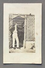 CARTE PHOTO ANCIENNE  Homme Mode Treillis Treillage