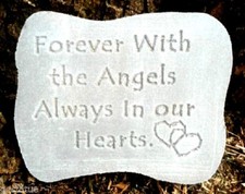 Memorial Forever con angeli stampo cemento intonaco spessore 7" x 7" x 3/4"