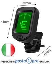 ACCORDATORE A CLIP CHITARRA UKULELE VIOLINO LCD INTONATORE NERO MINI