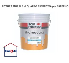 HIDROQUARZ PITTURA AL QUARZO PER ESTERNI BIANCA BIANCO 1 KG 5 KG 20 KG SAN MARCO