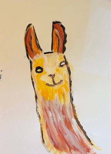 Lama originale dipinto mano - originale,