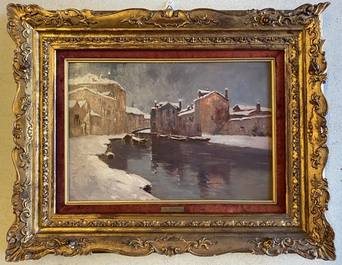 Dipinto olio crippa - olio,
