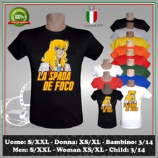 T-SHIRT LA SPADA DE FOCO ISPIRATO LADY OSCAR DISEGNO VINTAGE UOMO DONNA BAMBINO