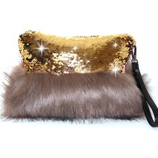 Borsa e Pochette eco pelliccia