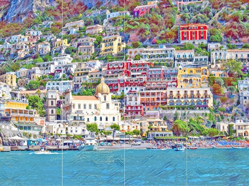 Pannello ceramica mosaico - , di