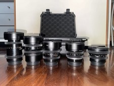 Carl Zeiss Jena 20/35/50/80/135mm Cine Mod Lens Set EF Mount w/ Case!