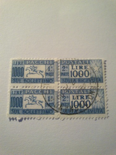 Italia 1957 pacchi - italia,