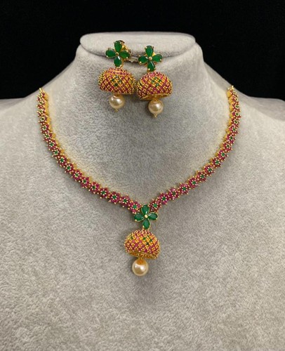 Set gioielli con zirconi - set,