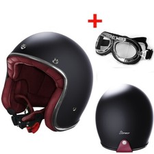 CASCO JET MOTO CAFE RACER