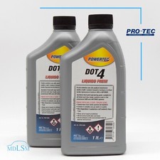POWERTEC - LIQUIDO FRENI DOT 4 ABS E ANTISKID 1L SINTETICO PER AUTO "PW1308" X2