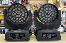 Wisdom XC5106 Coppia Testa mobile Wash Led 360W (36×10Watt) RGBW con Flight Case