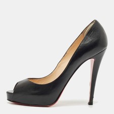 Christian Louboutin Black Leather Very Prive Pumps Size 39