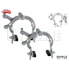 Coppia Pinza Freno Anteriore + Posteriore in Acciaio Cromato Bici Graziella