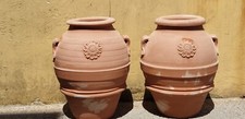 Coppia di orci in terra cotta per esterno interno