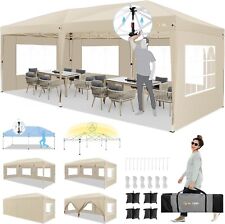 HOTEL Gazebo 3x6 con Laterali Impermeabile Gazebo Pieghevole Esterno Tenda Pieghevole DE