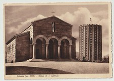SESTRIERE TORINO CARTOLINA CHIESA DI S. EDOARDO FG VG 1939 - ZUNCA LUIGI L. GAY