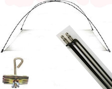 FERRI BILANCIA PESCA ARCHI in ACCIAIO per RETE METRI 1,50 + MORSETTO