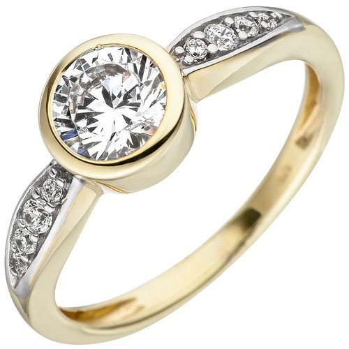 Anello con bianchi zirconia - anello,