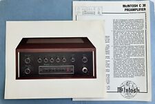 2- Vintage McIntosh STEREO C30 DATI TECNICI RIVENDITORE BROCHURE VENDITA ORIGINALE