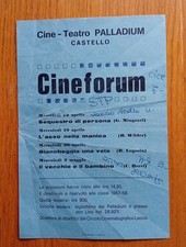 LECCO CASTELLO CINEMA TEATRO PALLADIUM ANNI 60/70 VOLANTINO PUBBLICITÀ CINEFORUM