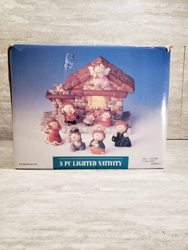 Presepe illuminato con