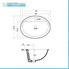 Lavabo da incasso soprapiano