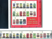 Gran Bretagna. Autobus a due piani 2001. Serie + foglio.