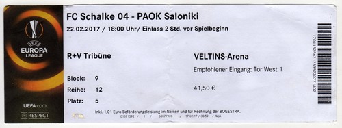 Biglietto schalke - ec,