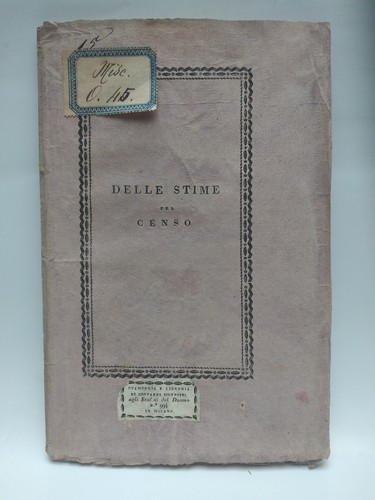 Delle stime pel censo - , sulla