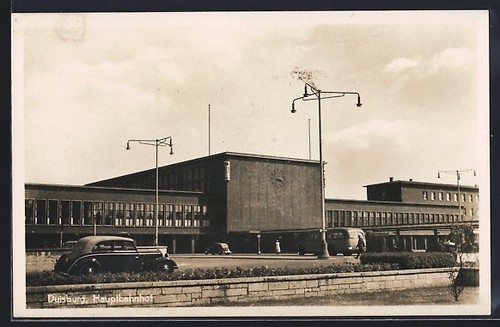 Cartolina duisburg stazione - cartolina, duisburg,