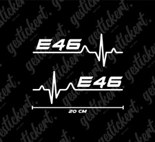 2 adesivi battito cardiaco 20 cm E46 per BMW Serie 3 M3 tuning sticker decalcomania heartbeat