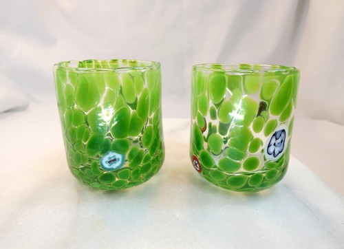 Bicchieri murano shot verde - murano,