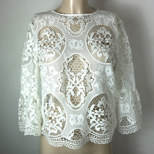 Top shirt zara pizzo taglia - zara,